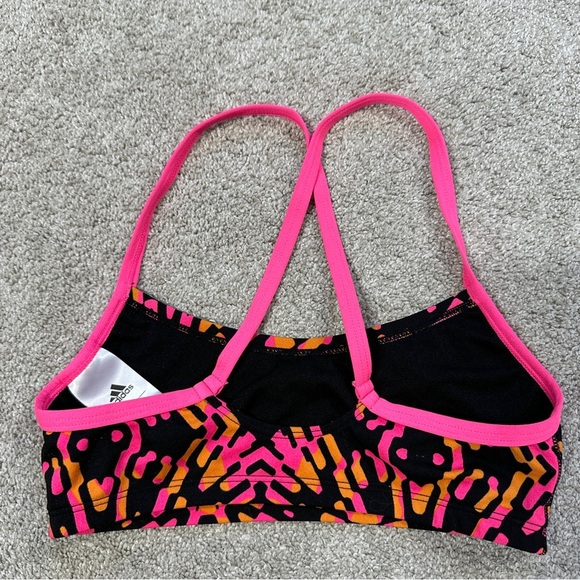 Adidas Women’s Kaleidoscope Open Scop Two Piece Swimsuit Beach Pink Orange S - Picture 5 of 14